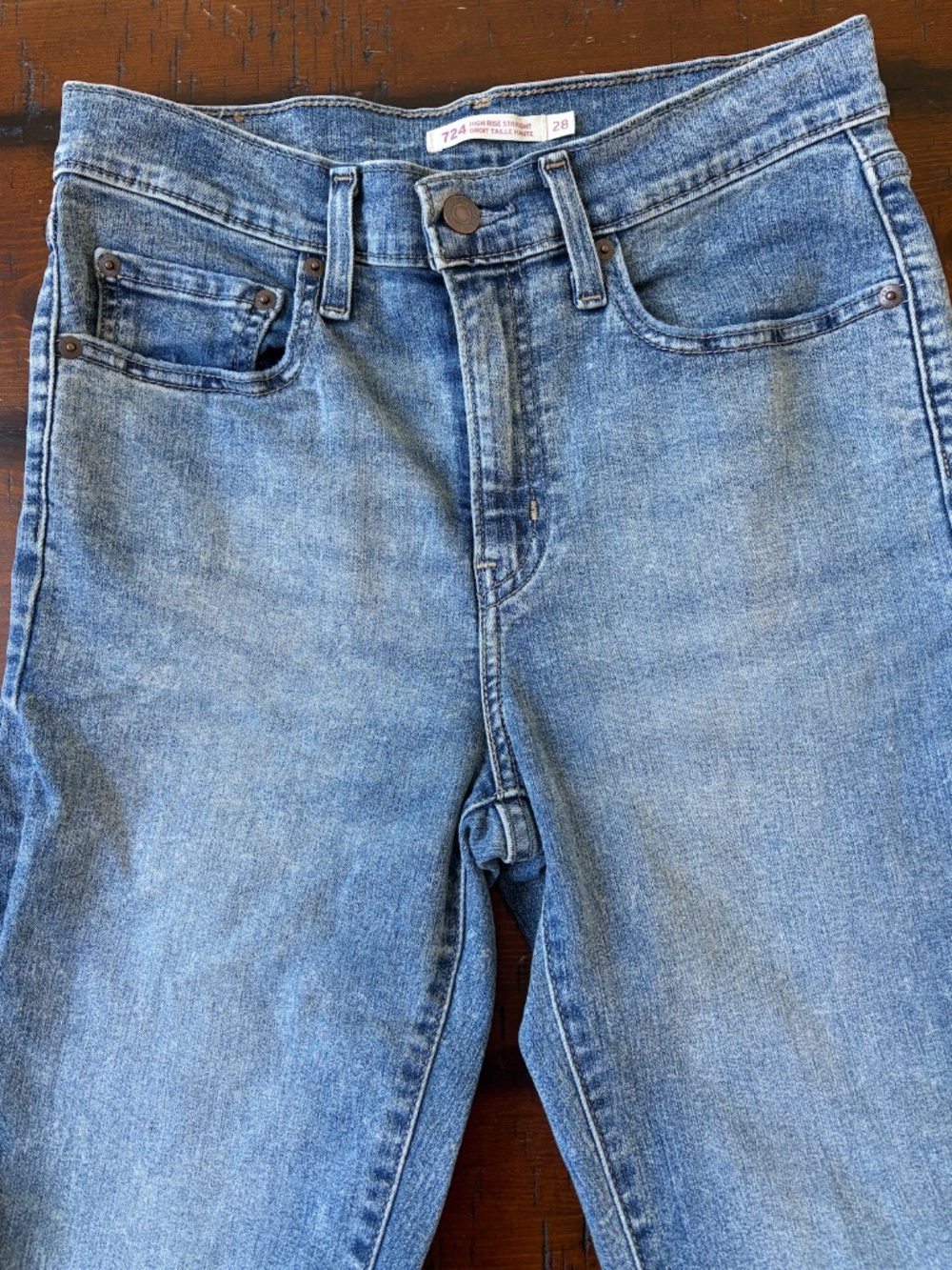 Levi's 724 High-Rise Straight Jeans, 28W x 32L, Like-New!
